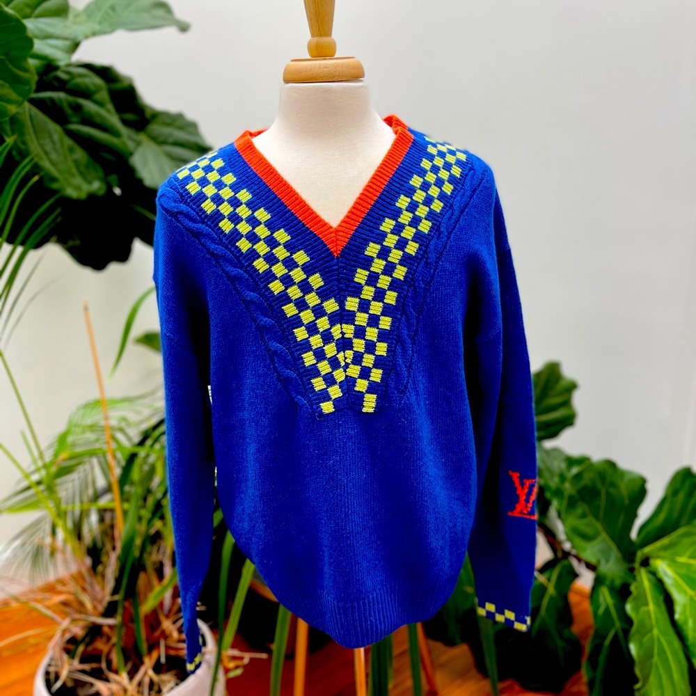Louis Vuitton v-neck knit sweater